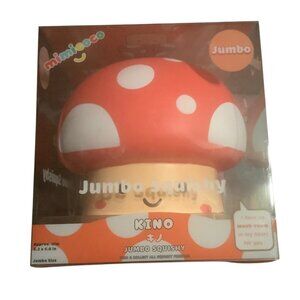 Mimicoco Jumbo Mushroom Squishy Toy 6.2" x 6.6" Red White Stress Relief Kawaii